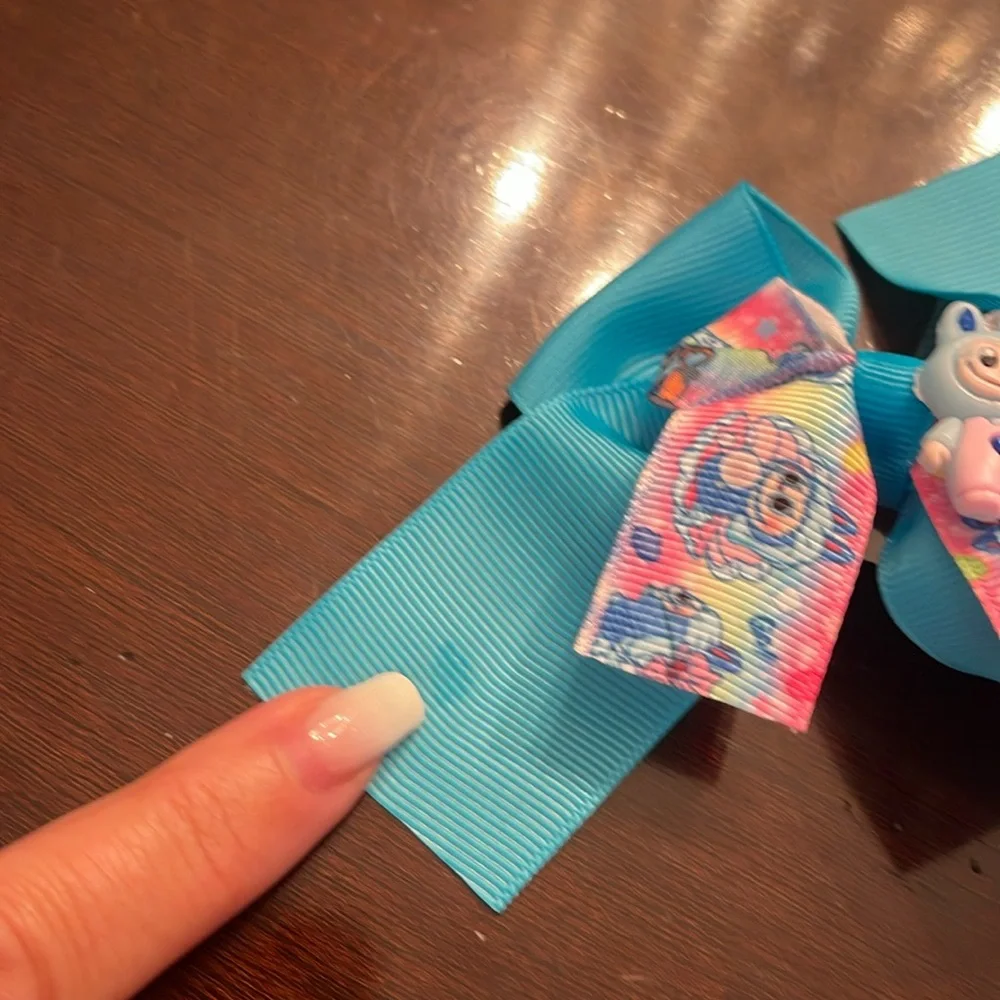 Colorful labubu monster Cartoon Hair Bows nwt set of two